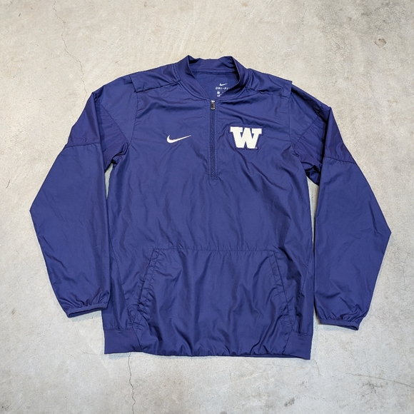 Nike Washington Huskies 1/4  Zip Track Jacket Purple Men's S - Picture 1 of 8